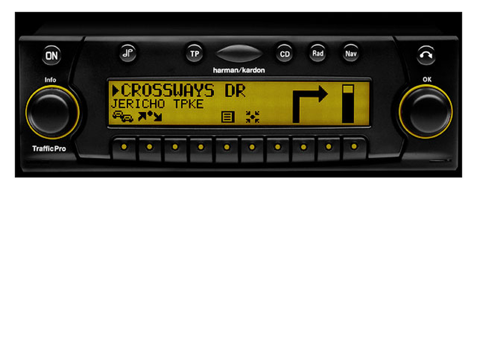 TRAFFIC PRO - Black - IN VEHICLE CD/RADIO/NAVIGATION UNIT Amber Display - Hero
